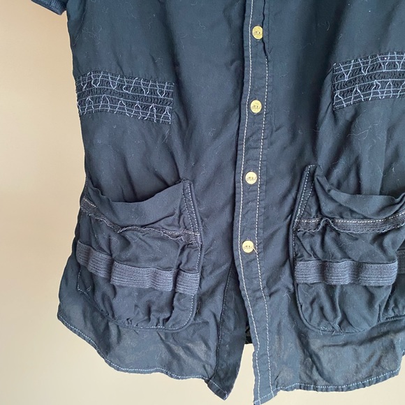 Diesel Textured Short Sleeve Blouse - Picture 3 of 6